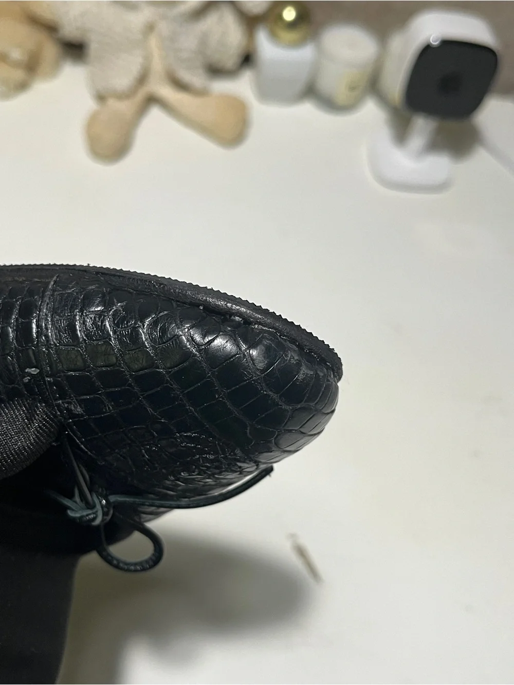Chanel Black Exotic Crocodile Leather Ballet Flats